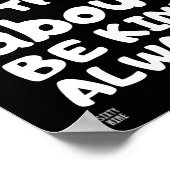 「親切に…常に」 ポスター (角)