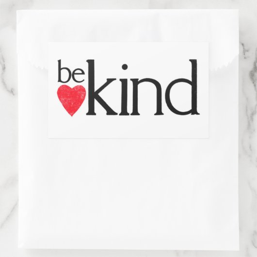 親切に 長方形シール (バッグ)