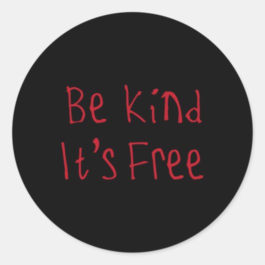 親切にIt's Free Sticker ラウンドシール (正面)