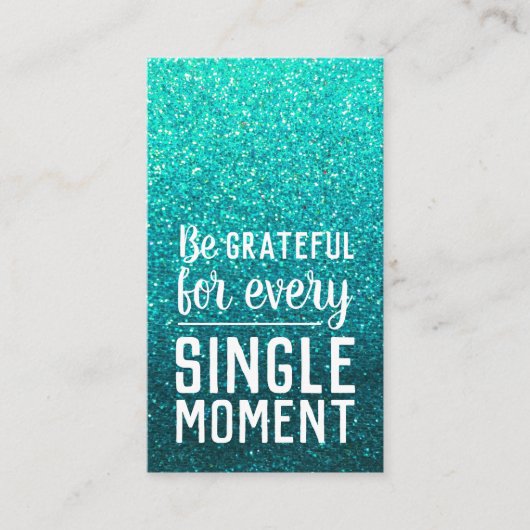 親切の無作為な行為を払うターコイズ 名刺 (正面)