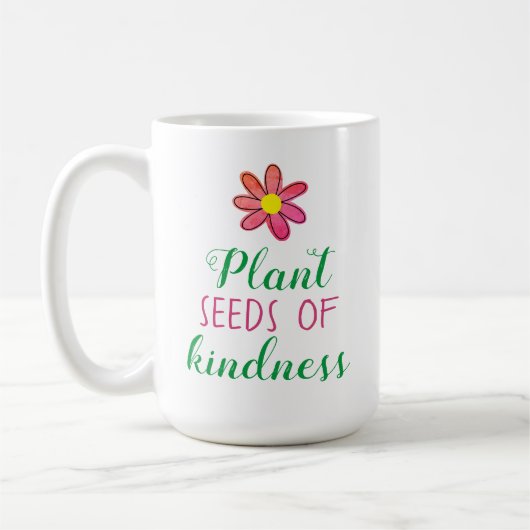 親切の種を植えクラシックる コーヒーマグカップ (左)