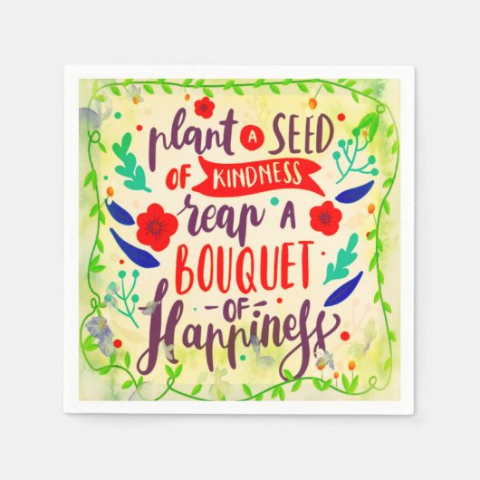 親切の種 スタンダードカクテルナプキン (正面)