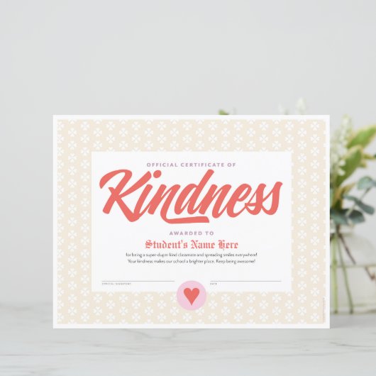 親切の証明書 (スタンド正面)