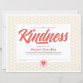 親切の証明書 (正面)