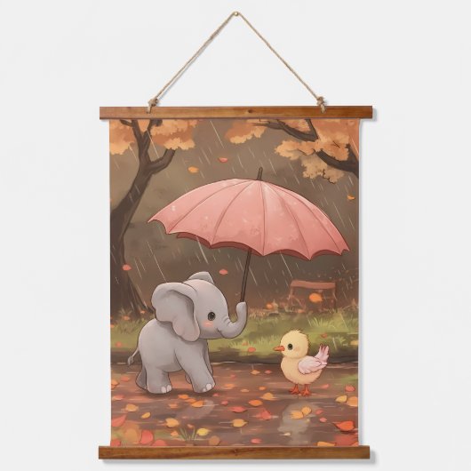 親切の雨 吊り下げ型タペストリー (正面)