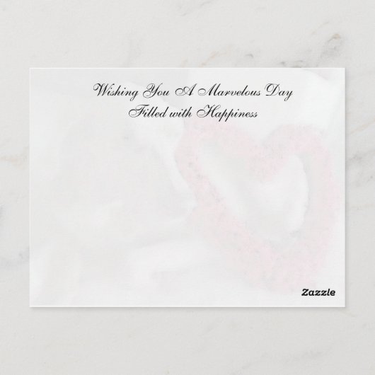 親切はがきのランダムな行為 – Rain ポストカード (裏面)