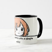 親切はハローシンプルで始まる！ マグカップ (正面右)