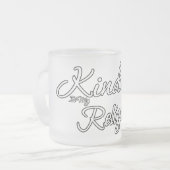 親切は僕の宗教だ フロストグラスマグカップ (正面左)