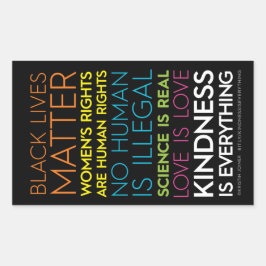 親切は全ての色の長方形ステッカー 長方形シール