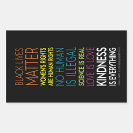 親切は全ての色の長方形ステッカー 長方形シール