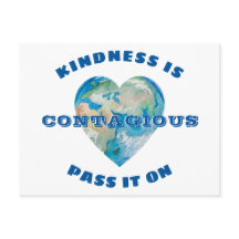 親切は地球のハートブルーにそれを渡す伝染