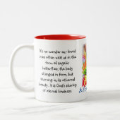 親切は完璧な錬金術のコーヒーマグである ツートーンマグカップ (左)