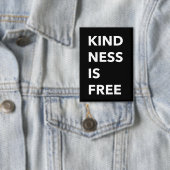 親切は無料のはっきりしたタイポグラフィ 缶バッジ (インサイチュ)