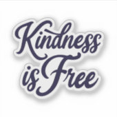 親切は無料ステッカー シール (正面)