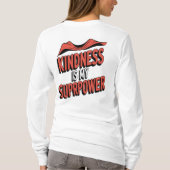 親切は私の超大国はっきりした漫画スタイルデザイン Tシャツ (裏面)