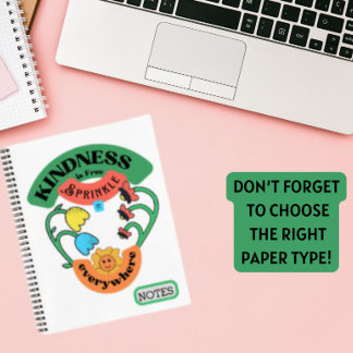 親切は自由な肯定レトロスタイル ノートブック