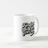 「親切は自由与えだよ遠くに」 コーヒーマグカップ (正面右)