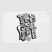 「親切は自由与えだよ遠くに」 ゴルフタオル (横)