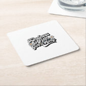 「親切は自由与えだよ遠くに」 スクエアペーパーコースター (アングル)