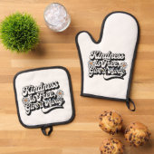 「親切は自由与えだよ遠くに」 鍋つかみ&鍋敷きセット (トップダウン)