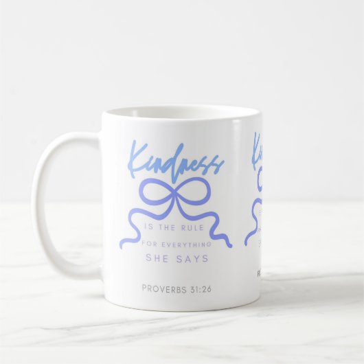 親切は規則、キリスト教、聖書である コーヒーマグカップ (左)