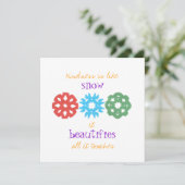 「親切は雪のよう」のホリデーカード シーズンカード (スタンド正面)