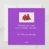 「親切は雪のよう」のホリデーカード シーズンカード (裏面)