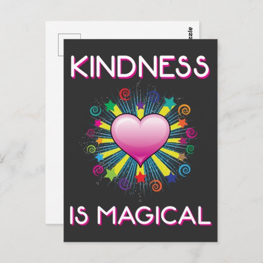 親切は魔法のレインボースター感動的 ポストカード (正面/裏面)