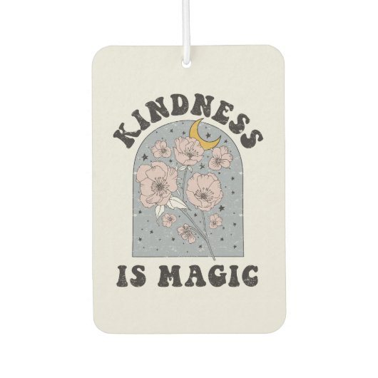 親切は魔法ヴィンテージ花 カーエアーフレッシュナー (正面)