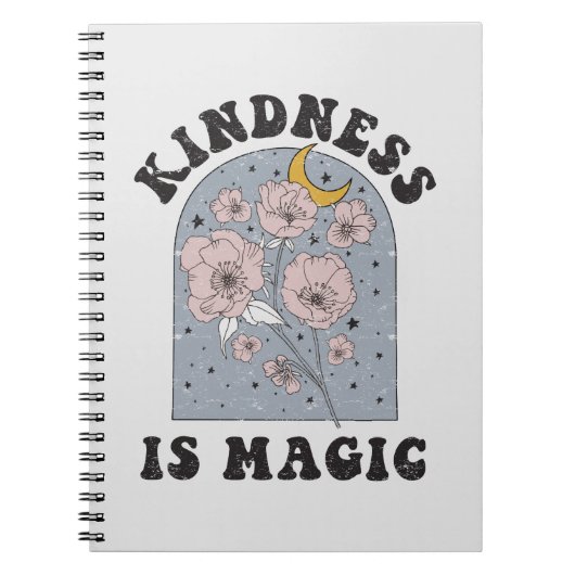 親切は魔法ヴィンテージ花 ノートブック (正面)