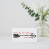 親切は、無作為に行動することに対して伝染する 名刺 (スタンド正面)