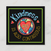 親切も伝染病になる スクエア名刺 (正面)