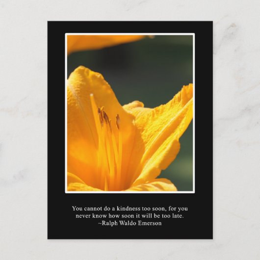 親切をするのにあまり長く待つな ポストカード (正面)