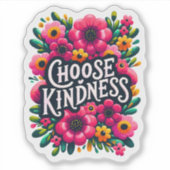 親切を明るい開花に広める シール (正面)