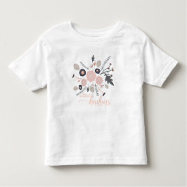 親切を育てるピンク色の灰色の花を放つ トドラーTシャツ