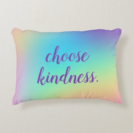 「親切を選びなさい」 ソフト角柱状パステルグラデーション アクセントクッション (正面)
