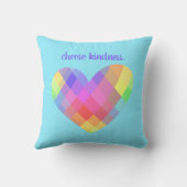 親切を選びなさい。レインボーハート クッション (裏面)