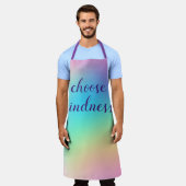 「親切を選ぶ」パステルレインボーグラデーションエプロン エプロン (着用した状態)