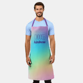 「親切を選ぶ」パステルレインボーグラデーション エプロン (着用した状態)
