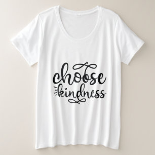 親切を選ぶ プラスサイズTシャツ