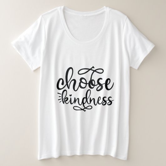 親切を選ぶ プラスサイズTシャツ (デザイン正面)