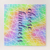 「親切を選ぶ」挑戦的な虹のパズル ジグソーパズル (横)