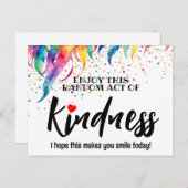 親切カラフルはがきの無作為の羽飾り ポストカード (正面/裏面)