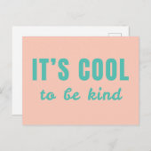 親切クールに |モダンレトロピンクグリーンおもしろい ポストカード (正面/裏面)