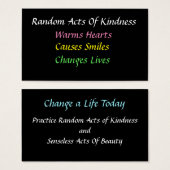 親切シンプルカードの無作為な行為 (正面&裏面)