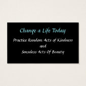 親切シンプルカードの無作為な行為 (裏面)