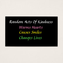 親切シンプルカードの無作為な行為