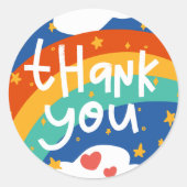 親切ステッカーの色をありがとう ラウンドシール (正面)