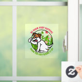 親切フレンドリーな犬の拾い上げ窓看板 ウィンドウサイン (ホーム)