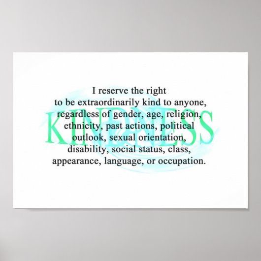 親切ポスター ポスター (正面)